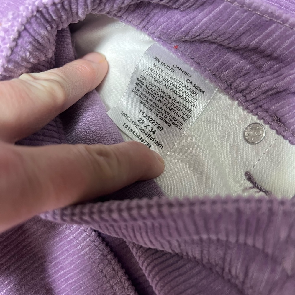 Wrangler Westward 626 high rise bootcut lilac purple corduroy pants boho cowgirl - Picture 14 of 14